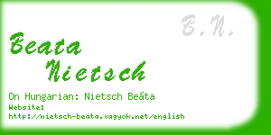 beata nietsch business card