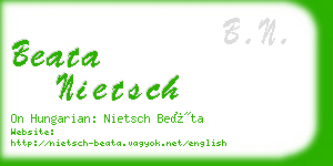 beata nietsch business card